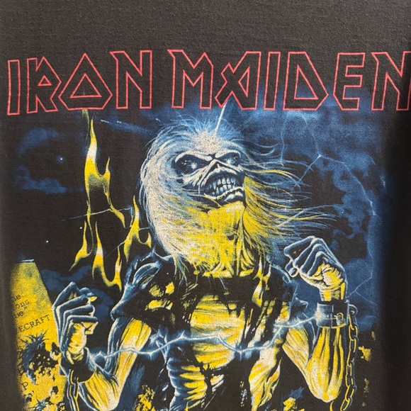 Vintage Y2K Screen Printed Iron Maiden “Live After Death” Eddie Men’s Size Small - Picture 4 of 9